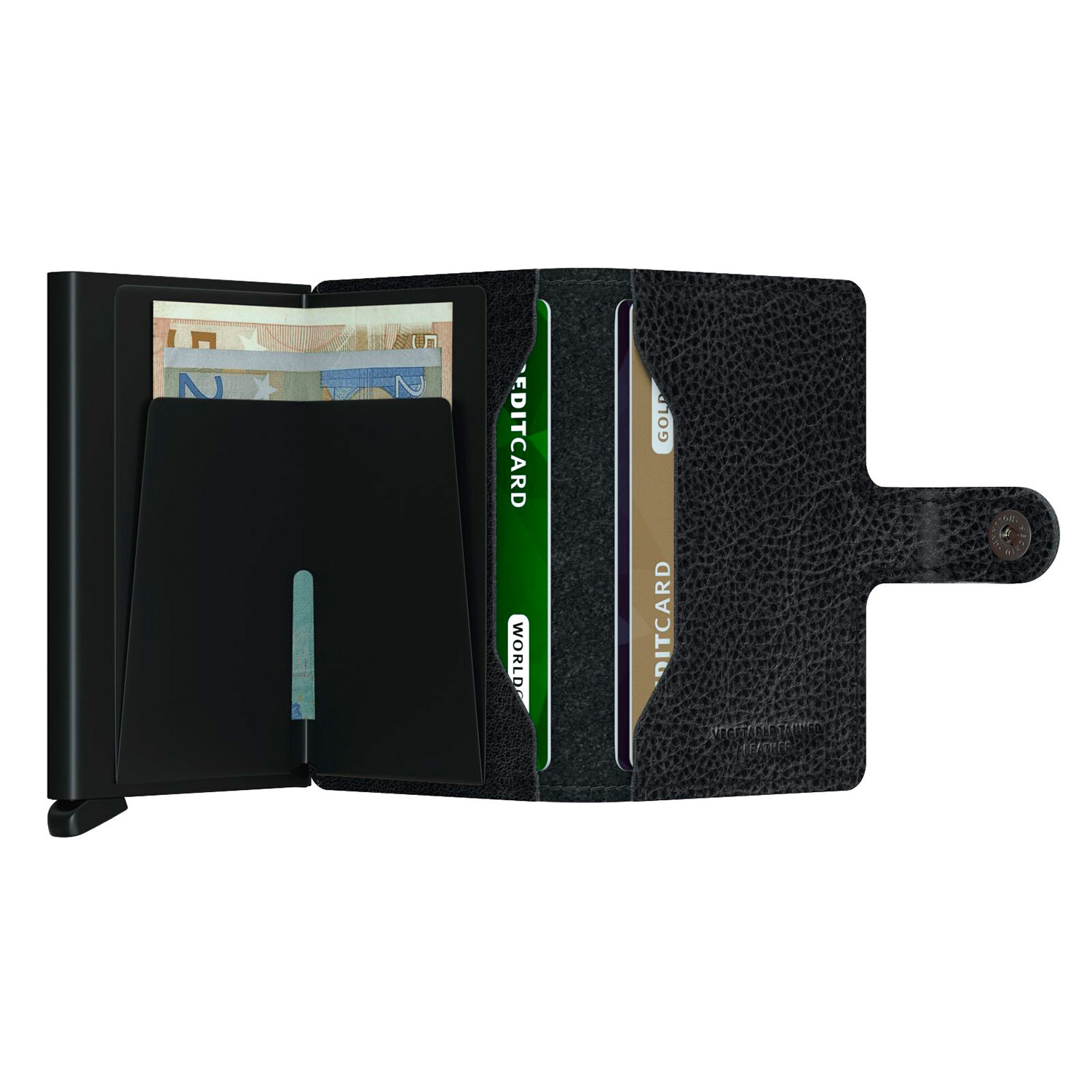 secrid miniwallet vegetable schwarz offen 104774