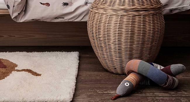 Ferm Living Korb Geflochtener Korb im Kinderzimmer
