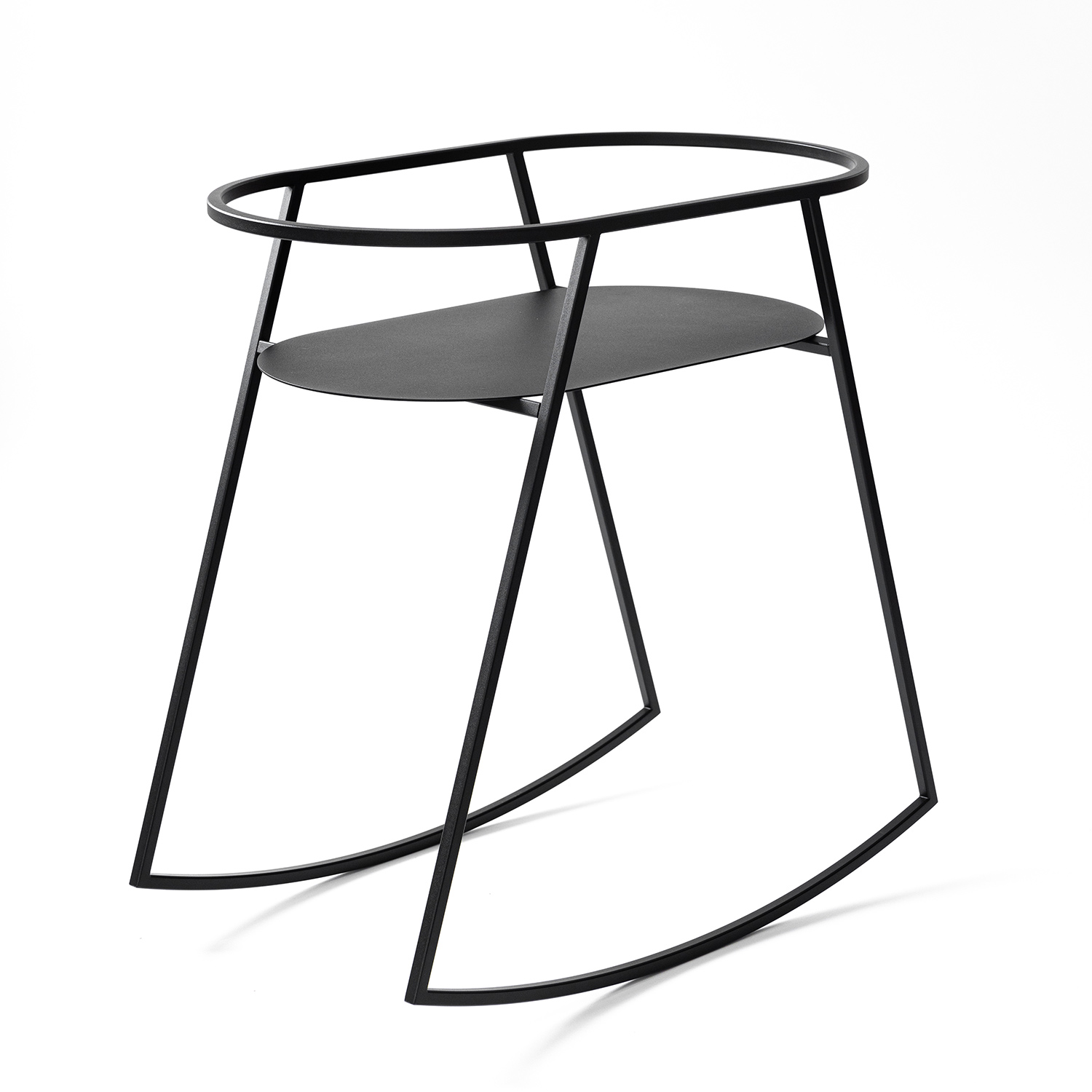 metallbude korsina babywiege schwarz seitlich 96905