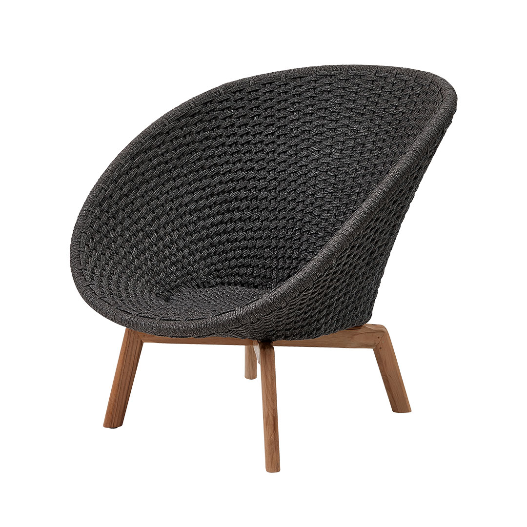 cane line peacock loungesessel dark grey 78520