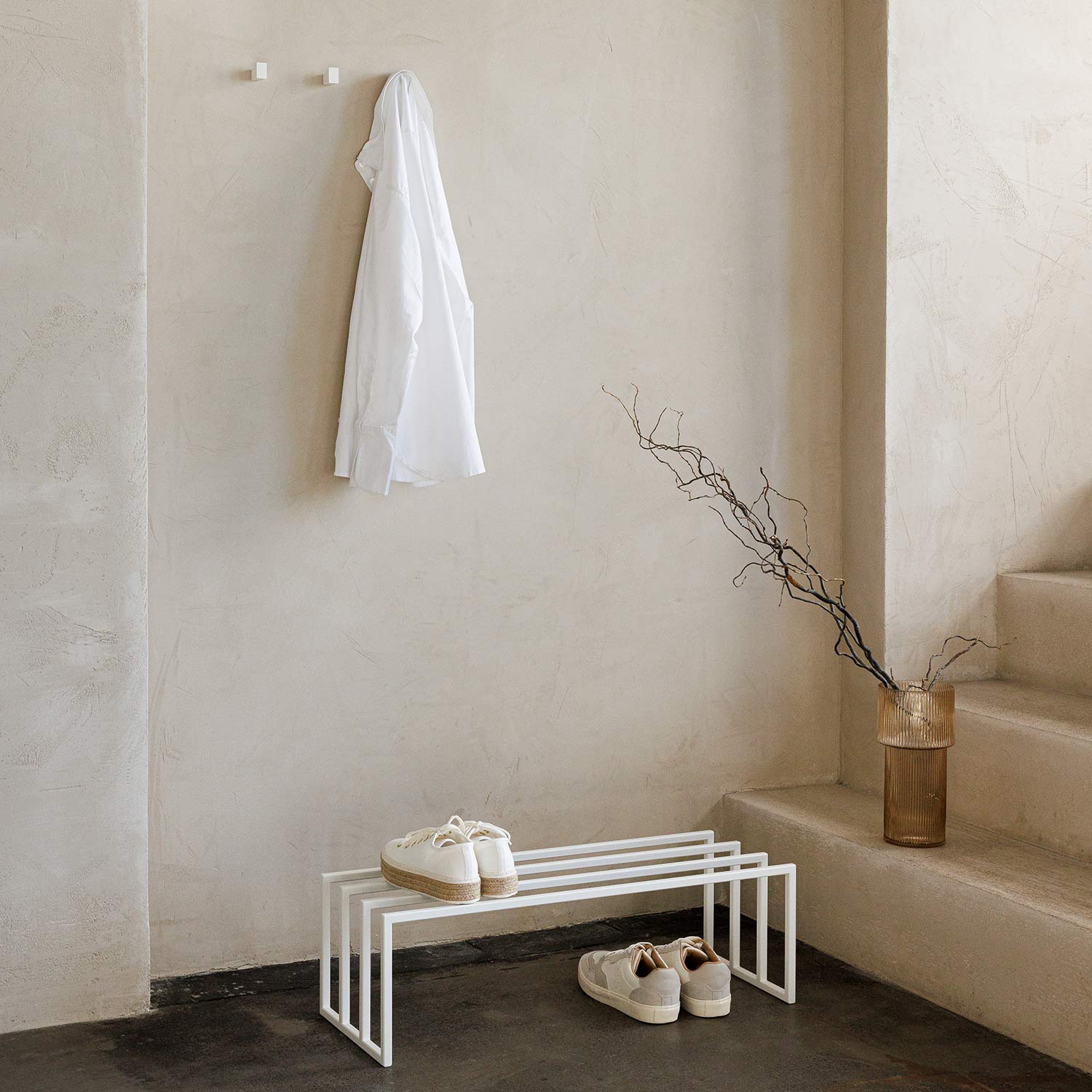 metallbude bovi schuhregal weiss flur 96749