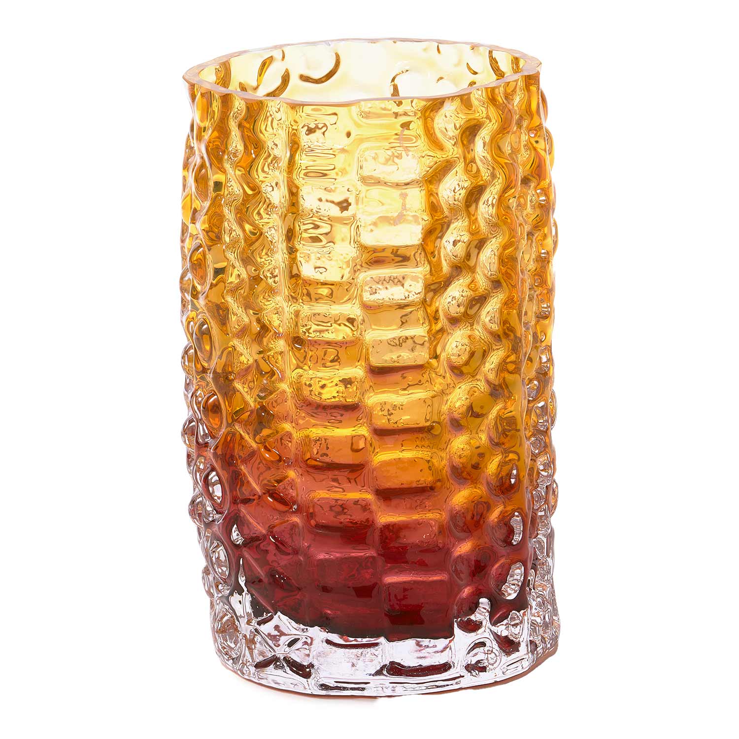 pols potten round relief vase offen 99098