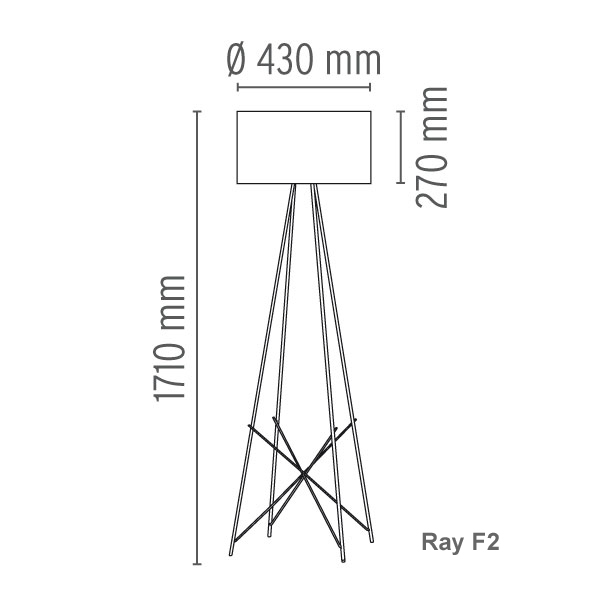 flos RAY F2 abmessungen 18494