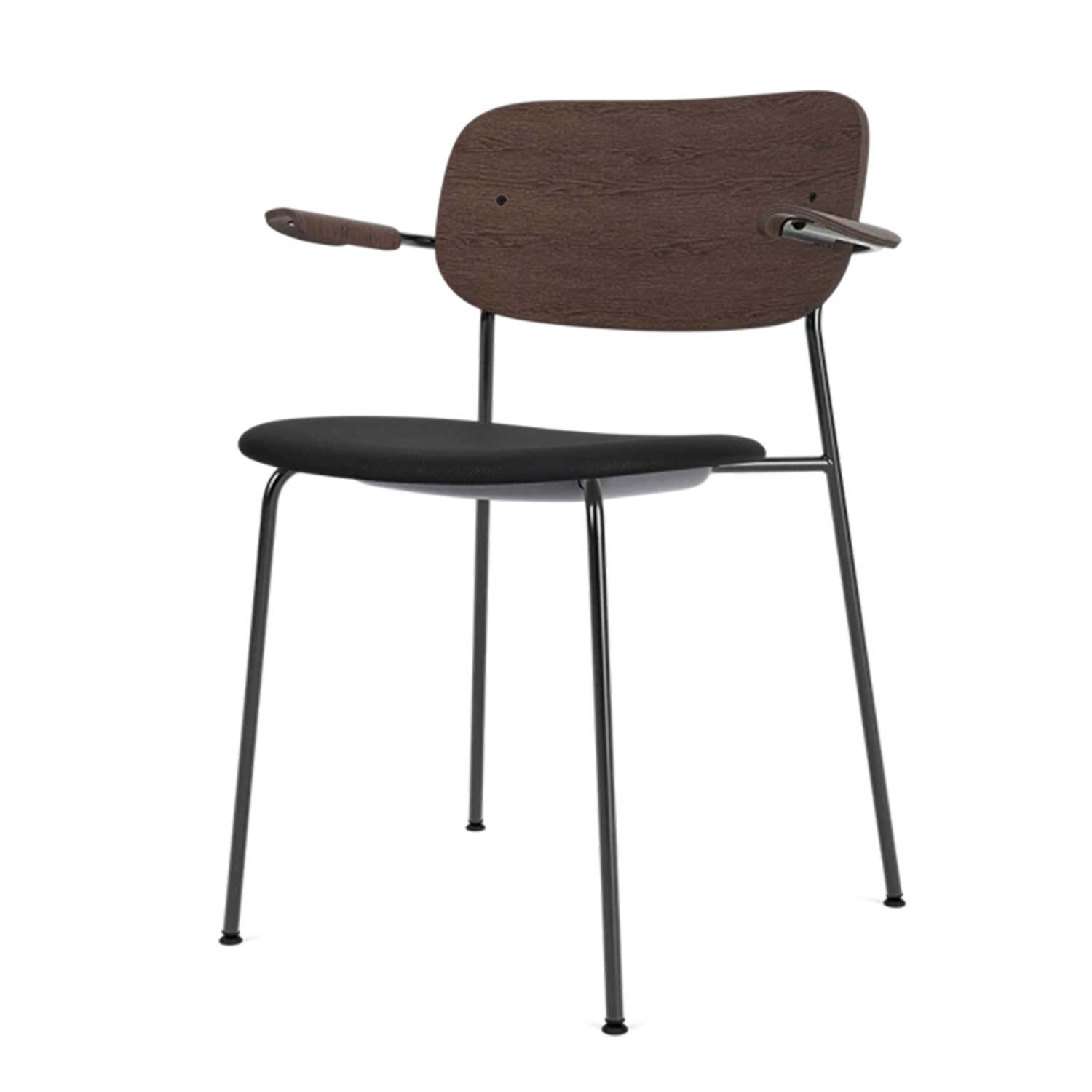 Audo - Co Dining Chair schwarz/Eiche dunkel Sitzpolster 1001
