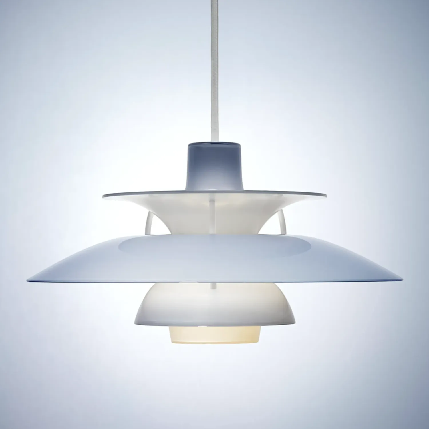 Louis Poulsen - PH 5 Ø 320 Opal Pendelleuchte pale blue