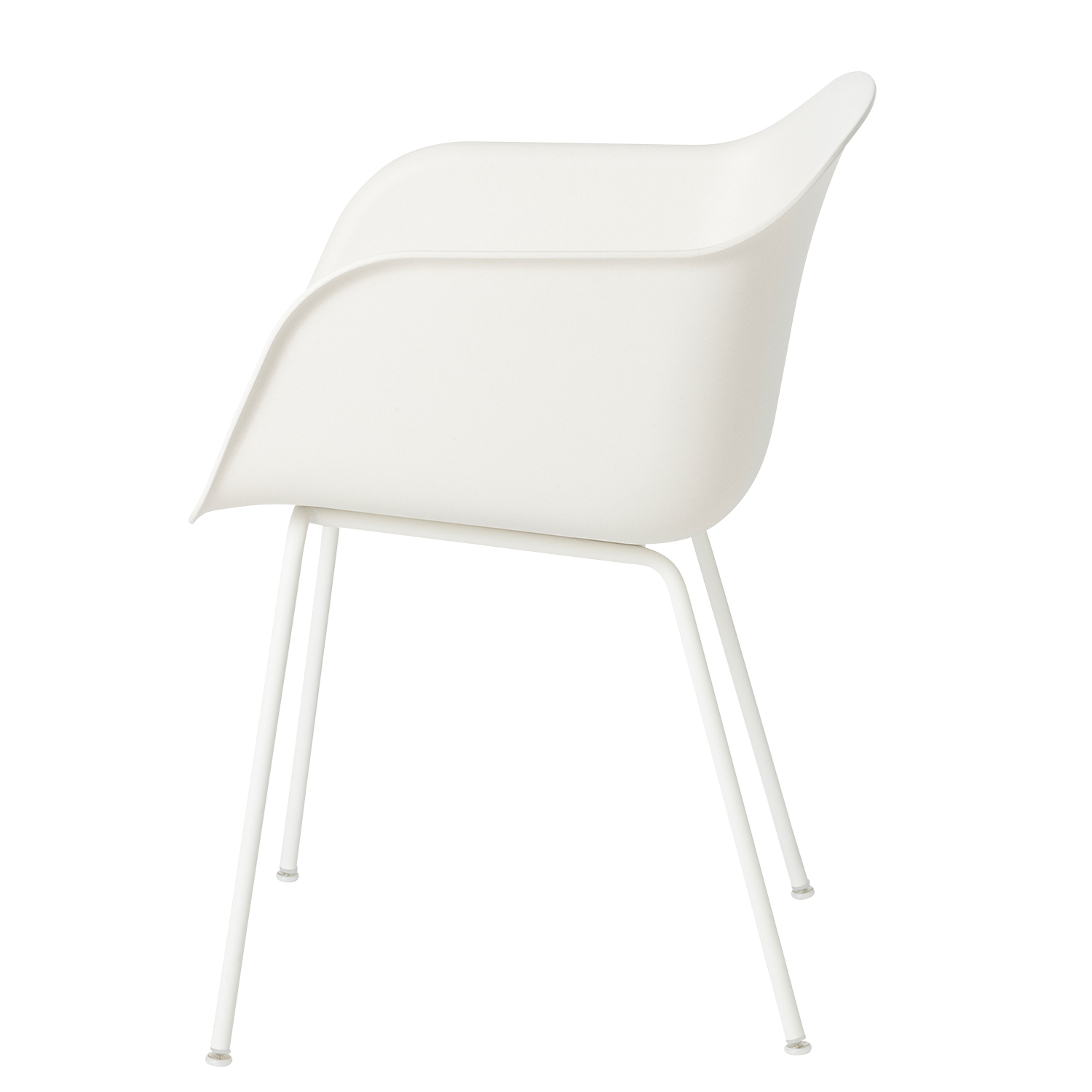 muuto fiber chair tube base weiss seitlich 53816