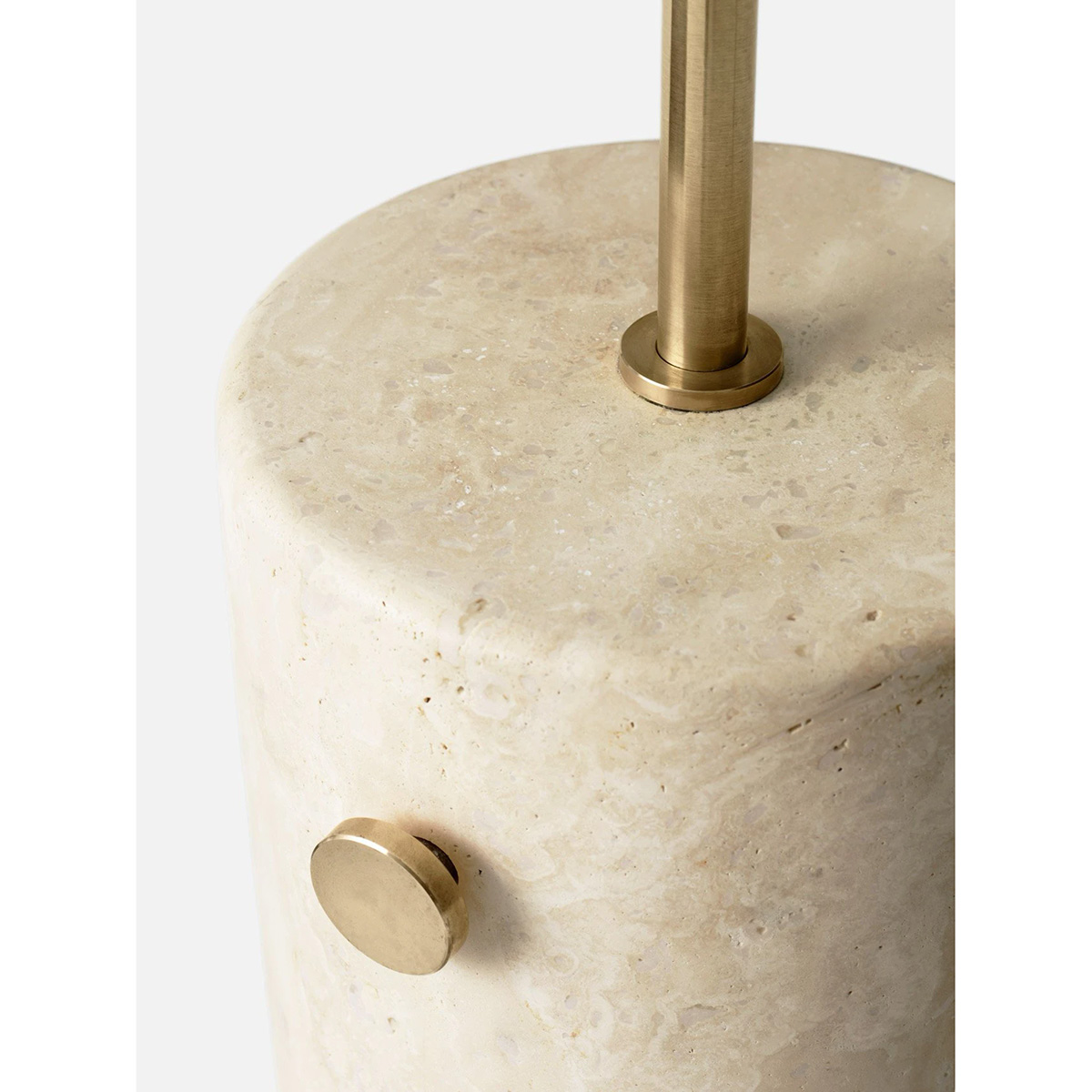 menu JWDA stehleuchte travertine brushed brass sockel 60560