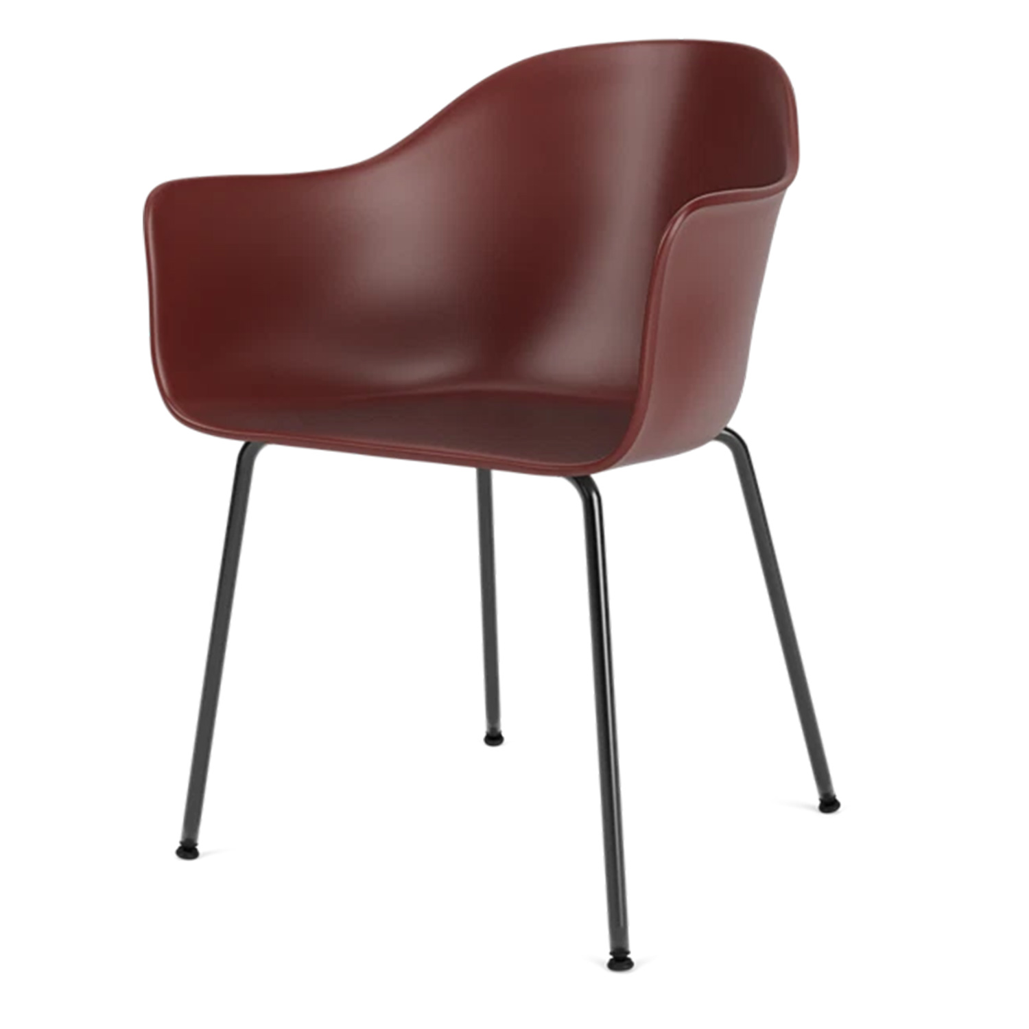 Audo - Harbour Stahl/Kunststoff hoch schwarz/feuerrot