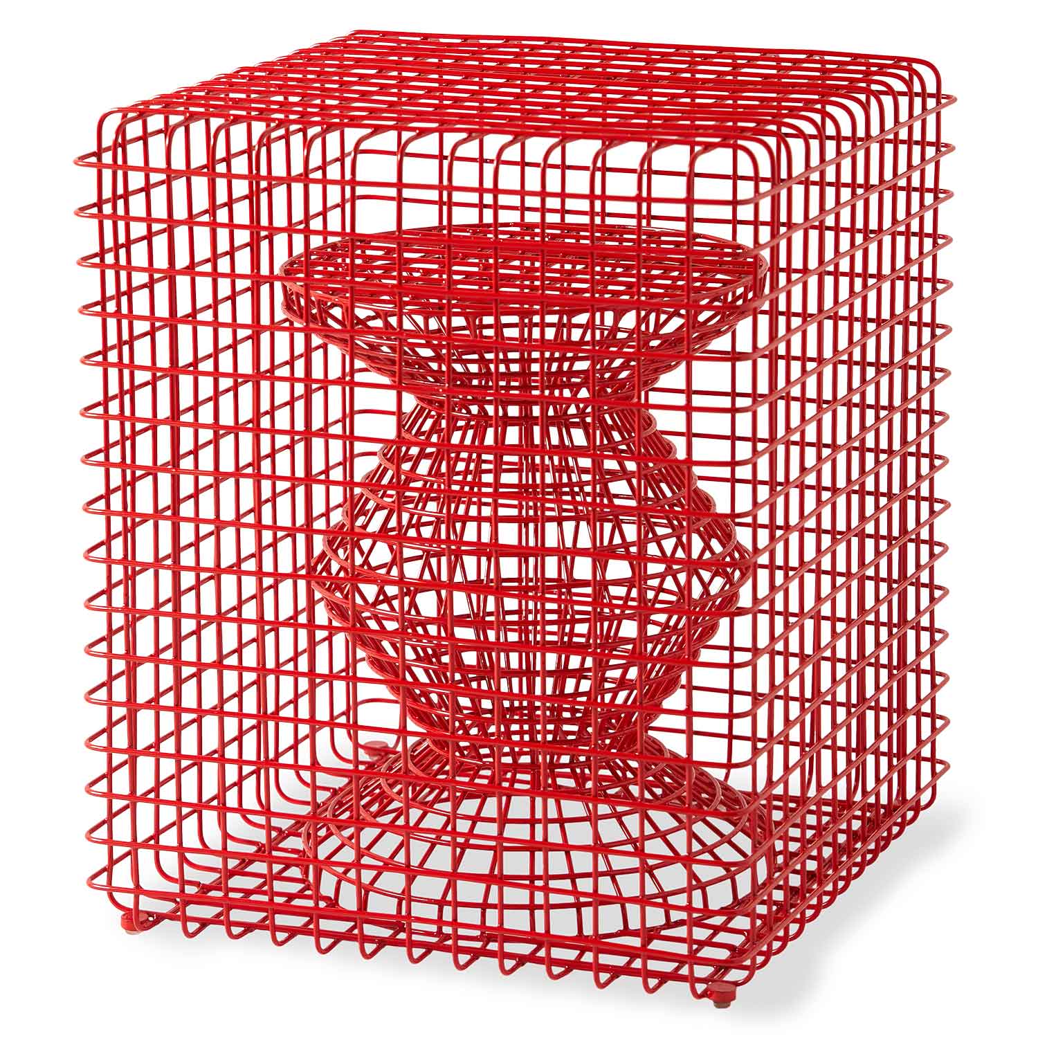 Pols Potten Zig Zag Hocker Draht Rot 300 030 088 102177