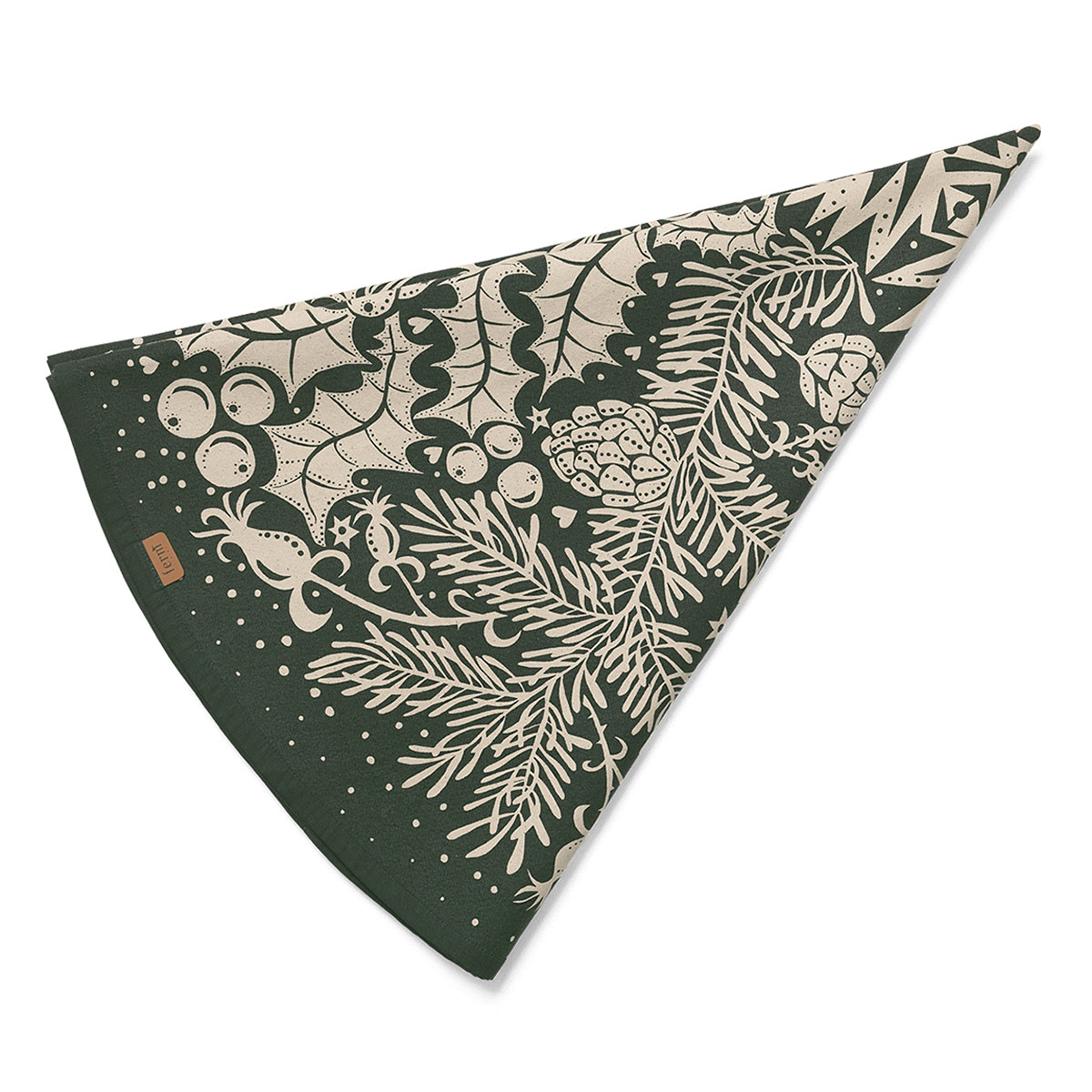 winter forest decke gruen gefaltet ferm living 91795