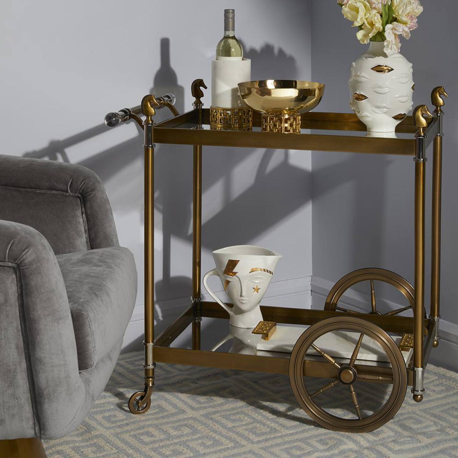 jonathan adler blumenvase gilded muse gala round 61843