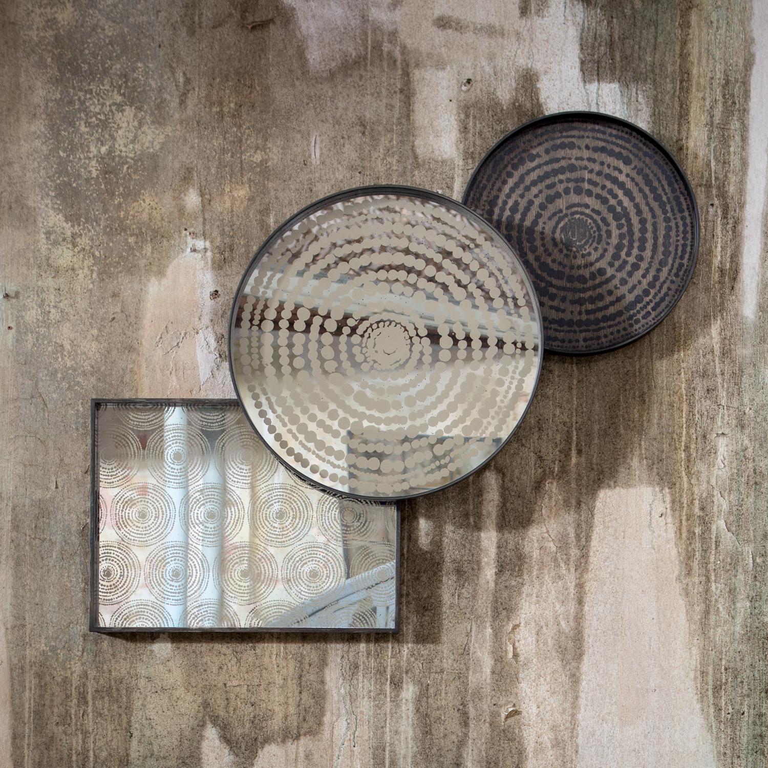 Ethnicraft Notre Monde 20370, 20373, 20376 Tablett Black gold multi beaded