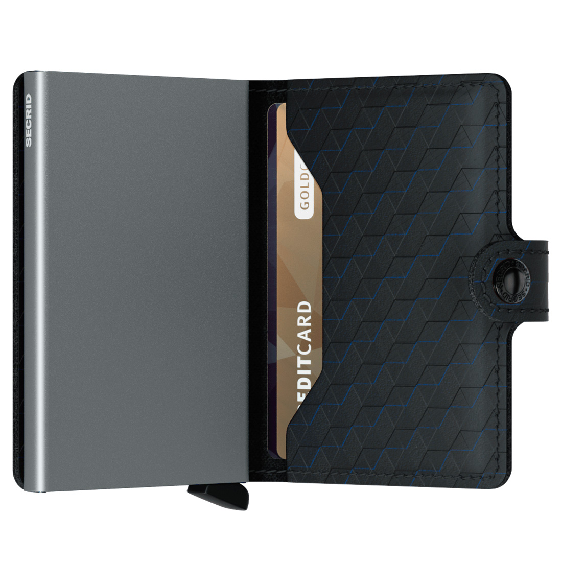halb offen secrid miniwallet optical black titanium 53642