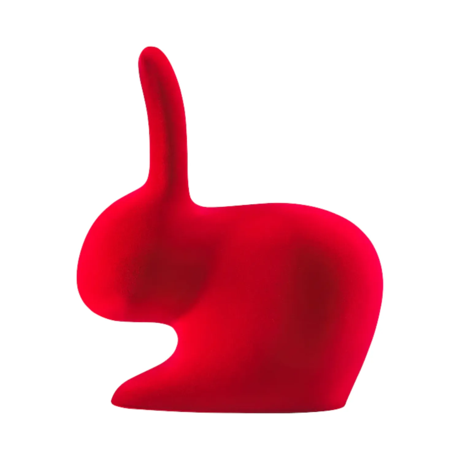 Qeeboo - Rabbit Stuhl Baby Velvet Finish rot