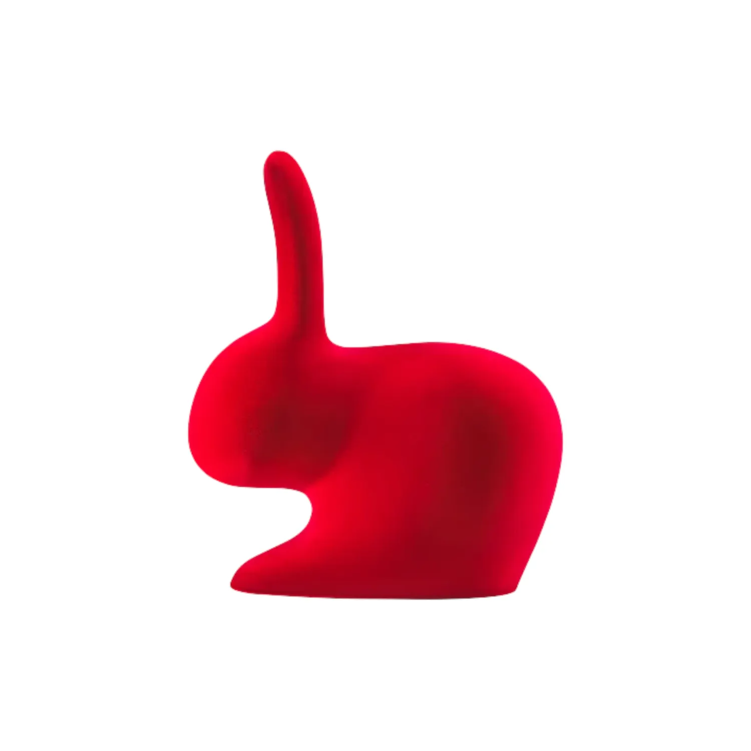 Qeeboo - Rabbit XS Buchstütze Velvet Finish rot