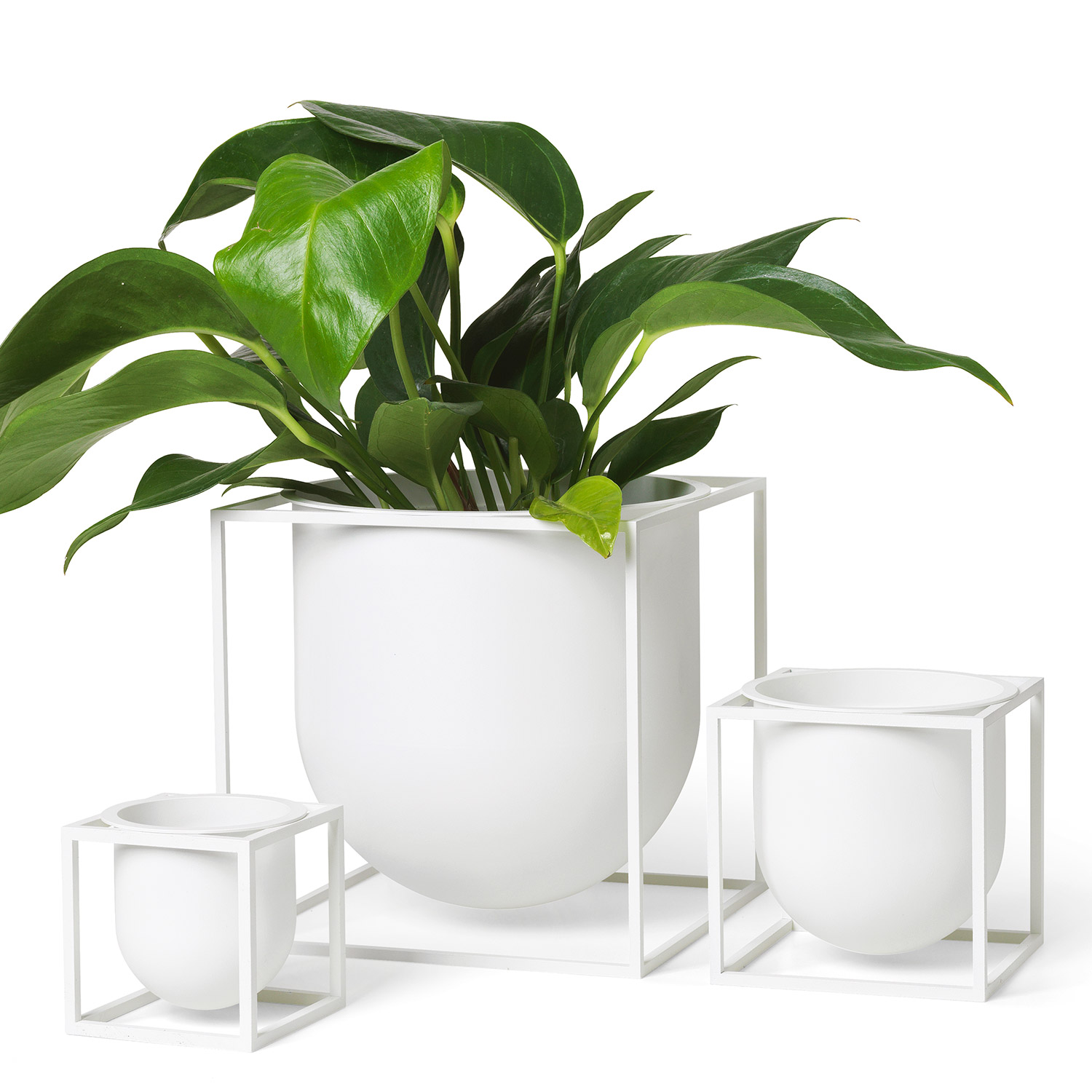 byLassen Kubus Flowerpot weiss
