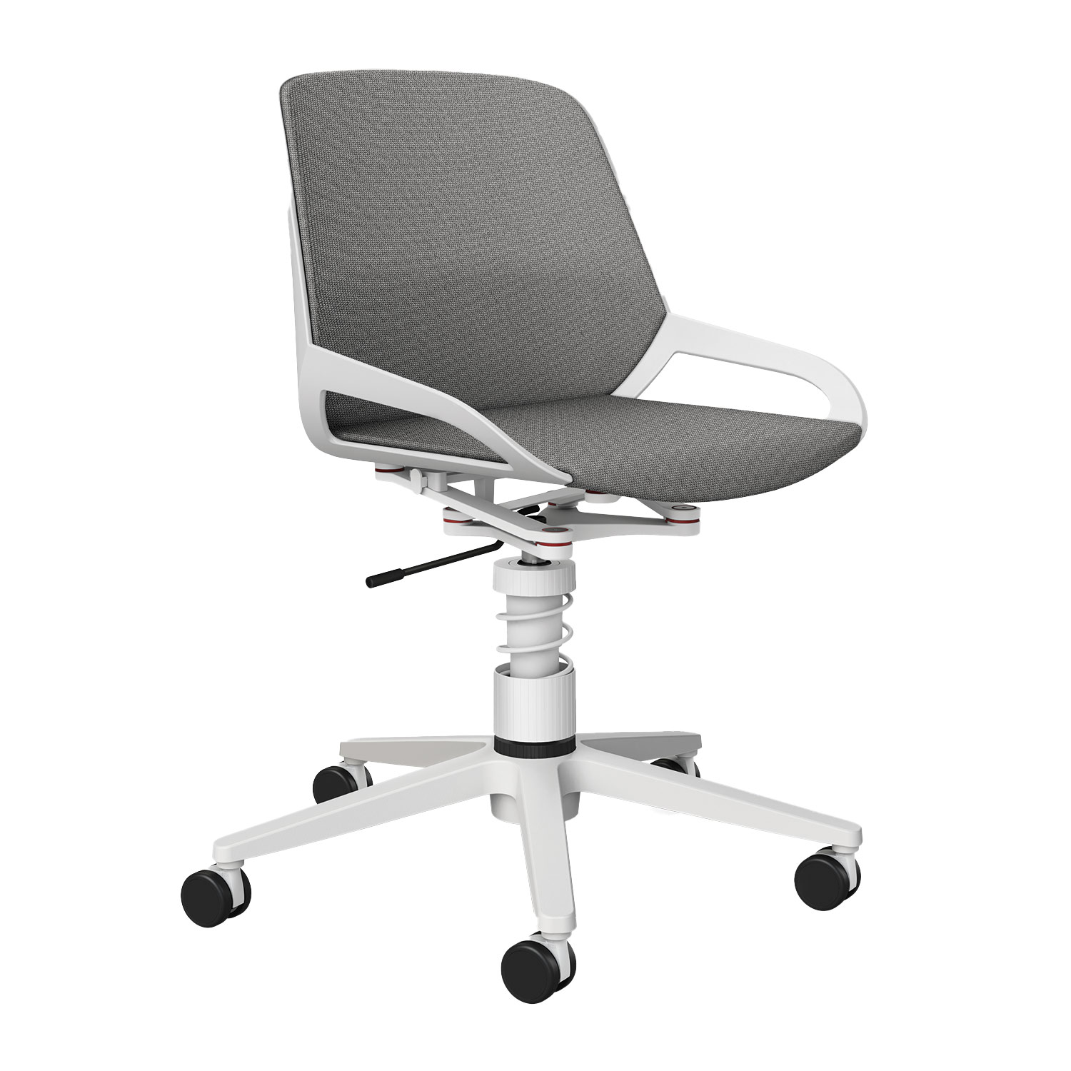 aeris numo task mit federbein mit rueckenpolster weiss grau melliert 92873