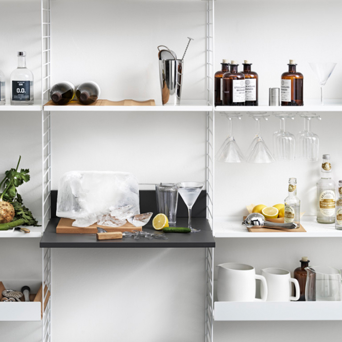 regal medienablage schwarz string 66530