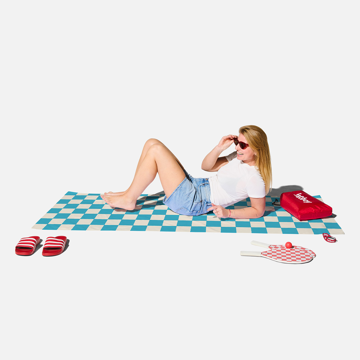 Fatboy - Beach Baggy XL Strandtuch chess corn