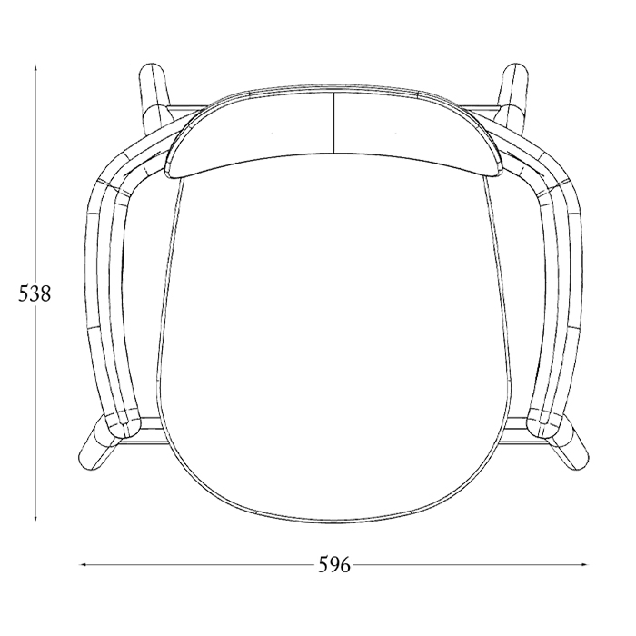 Ro Collection - Regatta Stuhl schwarzer Lack