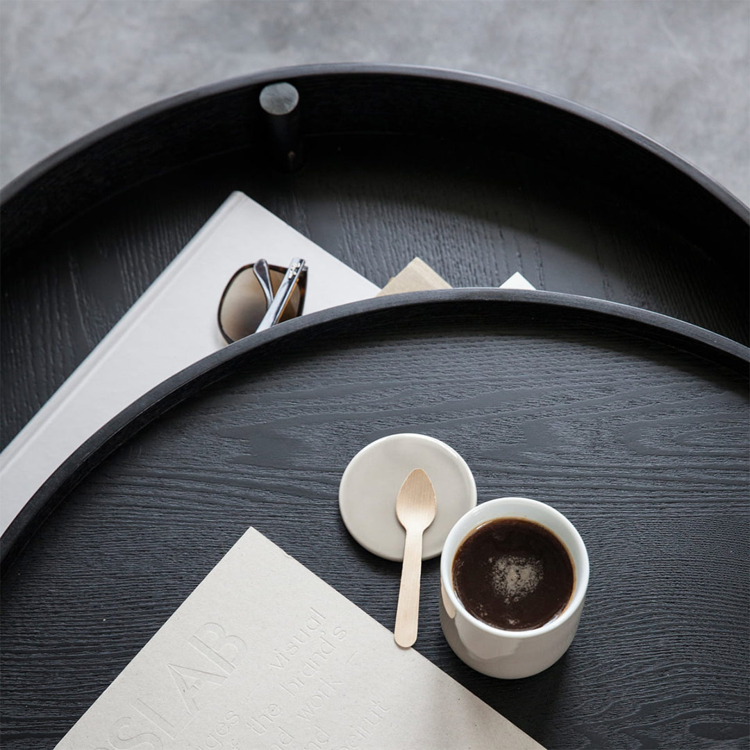 menu turning table esche schwarz beistelltisch 67680