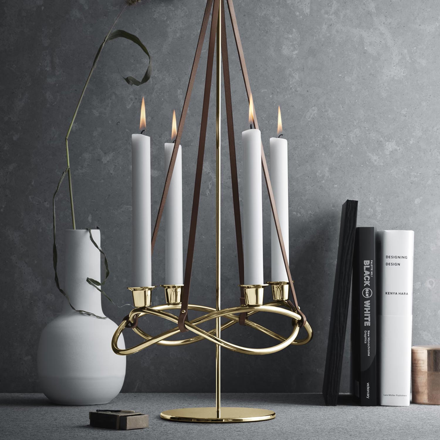 Georg Jensen - Season Aufsatz m. 18 Karat Goldauflage