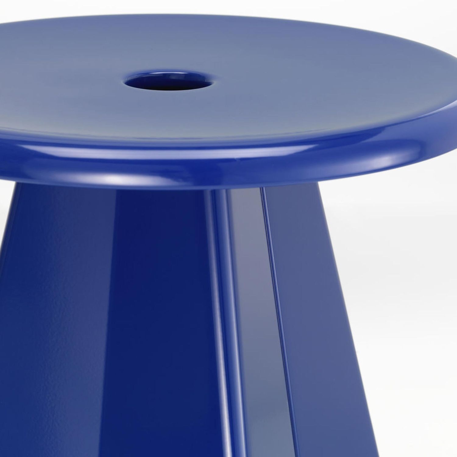 Vitra - Tabouret Métallique Hocker Prouvé Bleu Marcoule