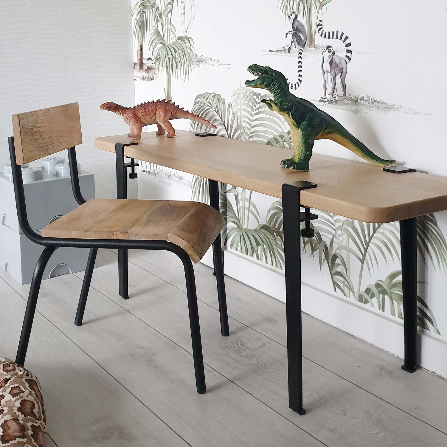 Tiptoe - Duke Sitzbank Eiche eukalyptusgrau