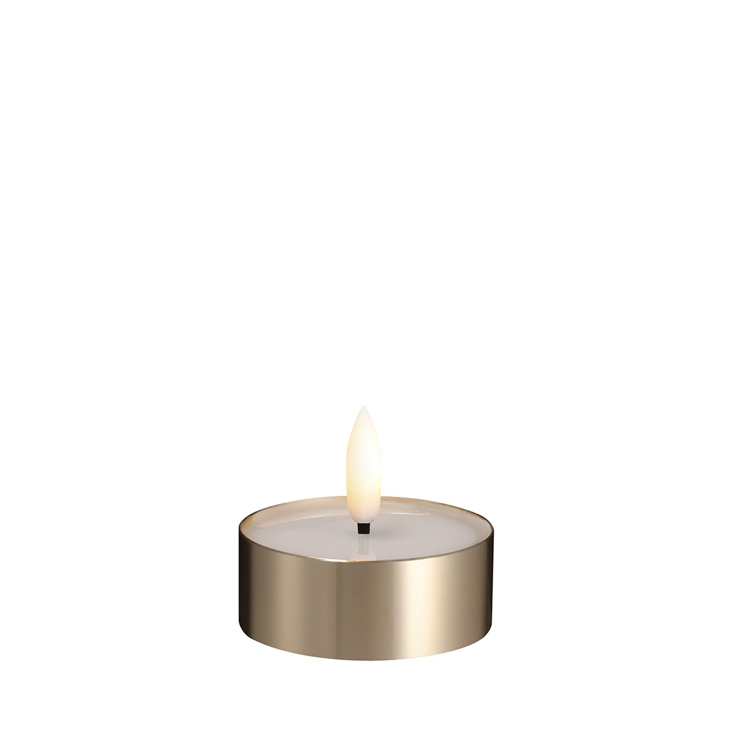 Moods&More - LED-Maxi-Teelichtkerze metallic brass