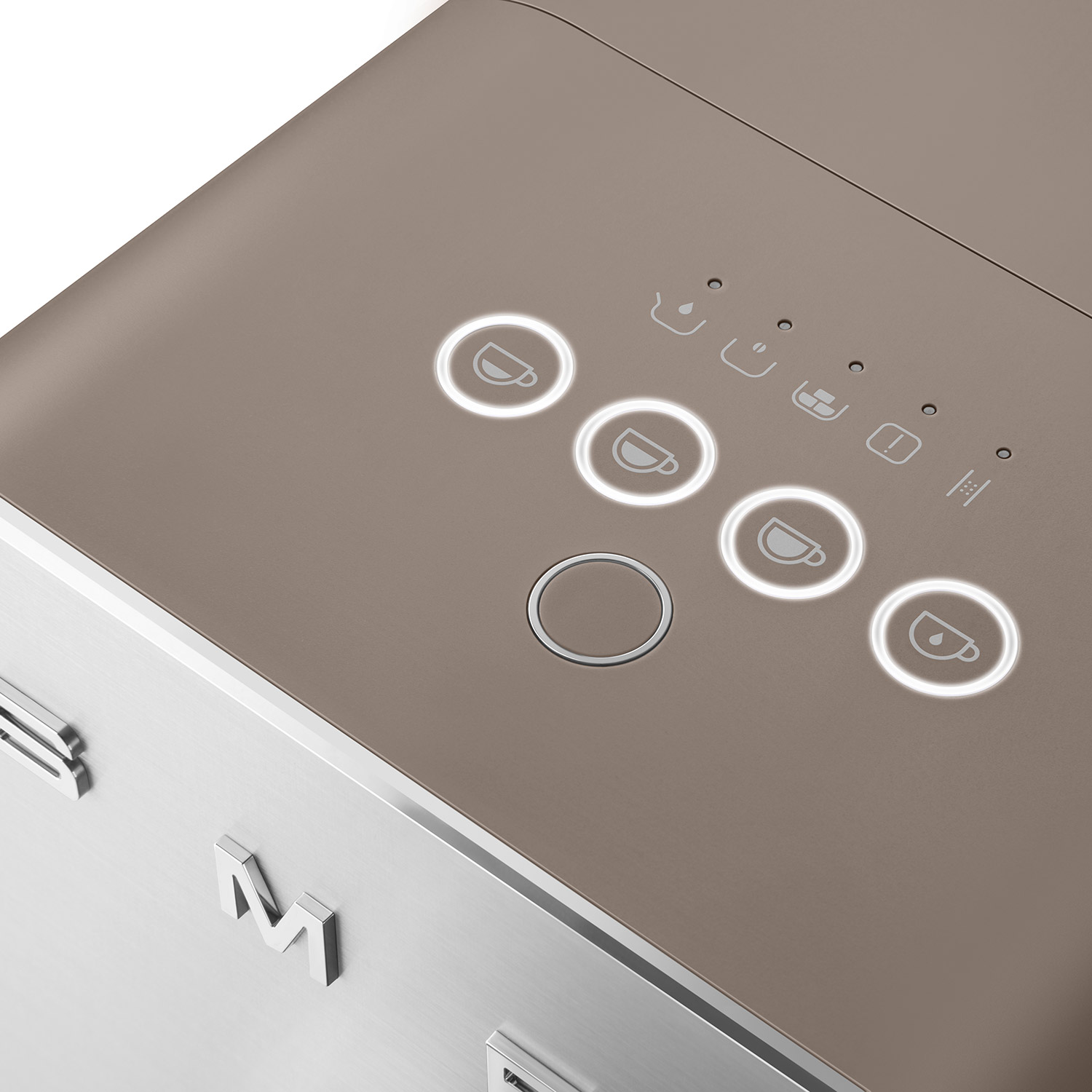 oben kaffeevollautomat taupe smeg 67199