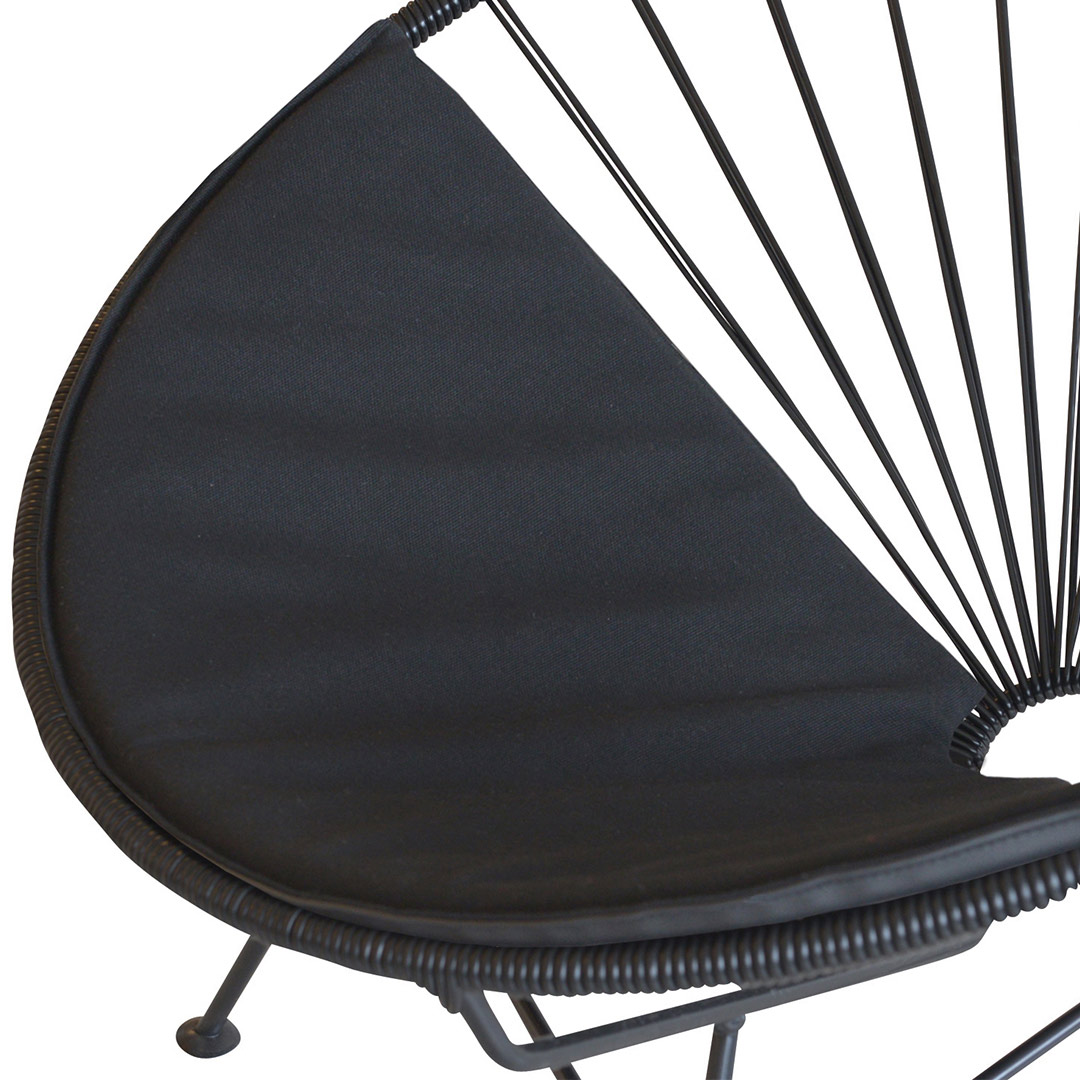 ok design acapulcostuhl sitzkissen schwarz kissen 69595