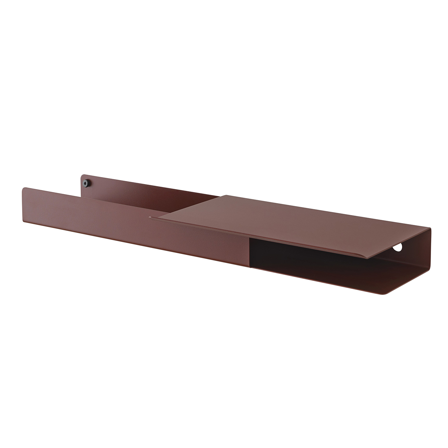 muuto folded shelves platform 62x5 deep red 93789