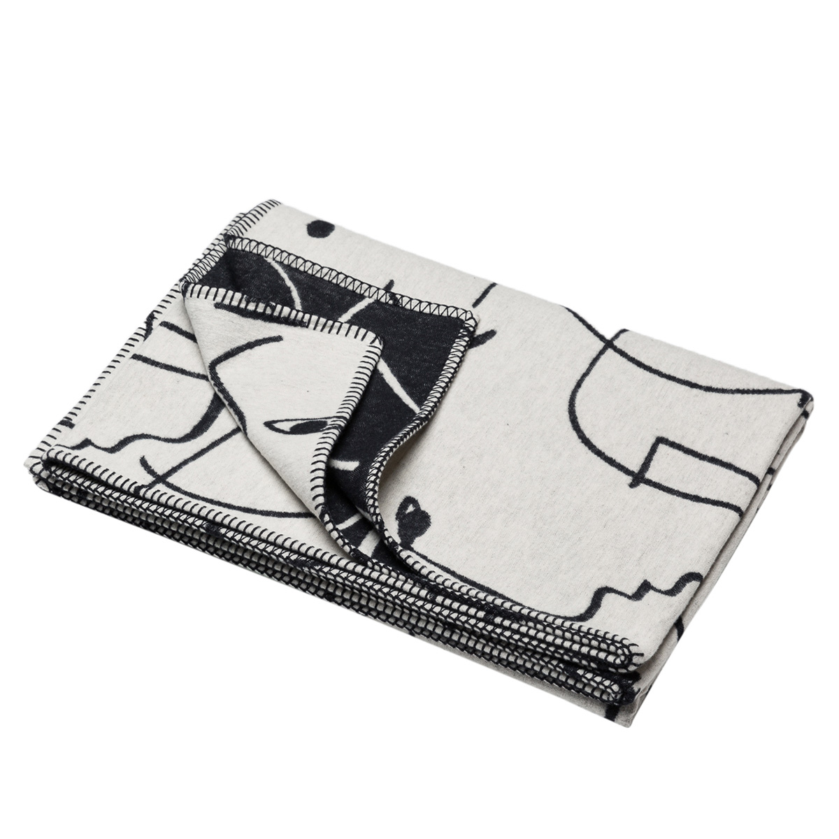 david fussenegger sylt baumwolldecke gesichter 4523 60 3 96217