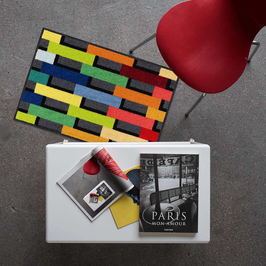 salonloewe colourful bricks fussmatte 82421