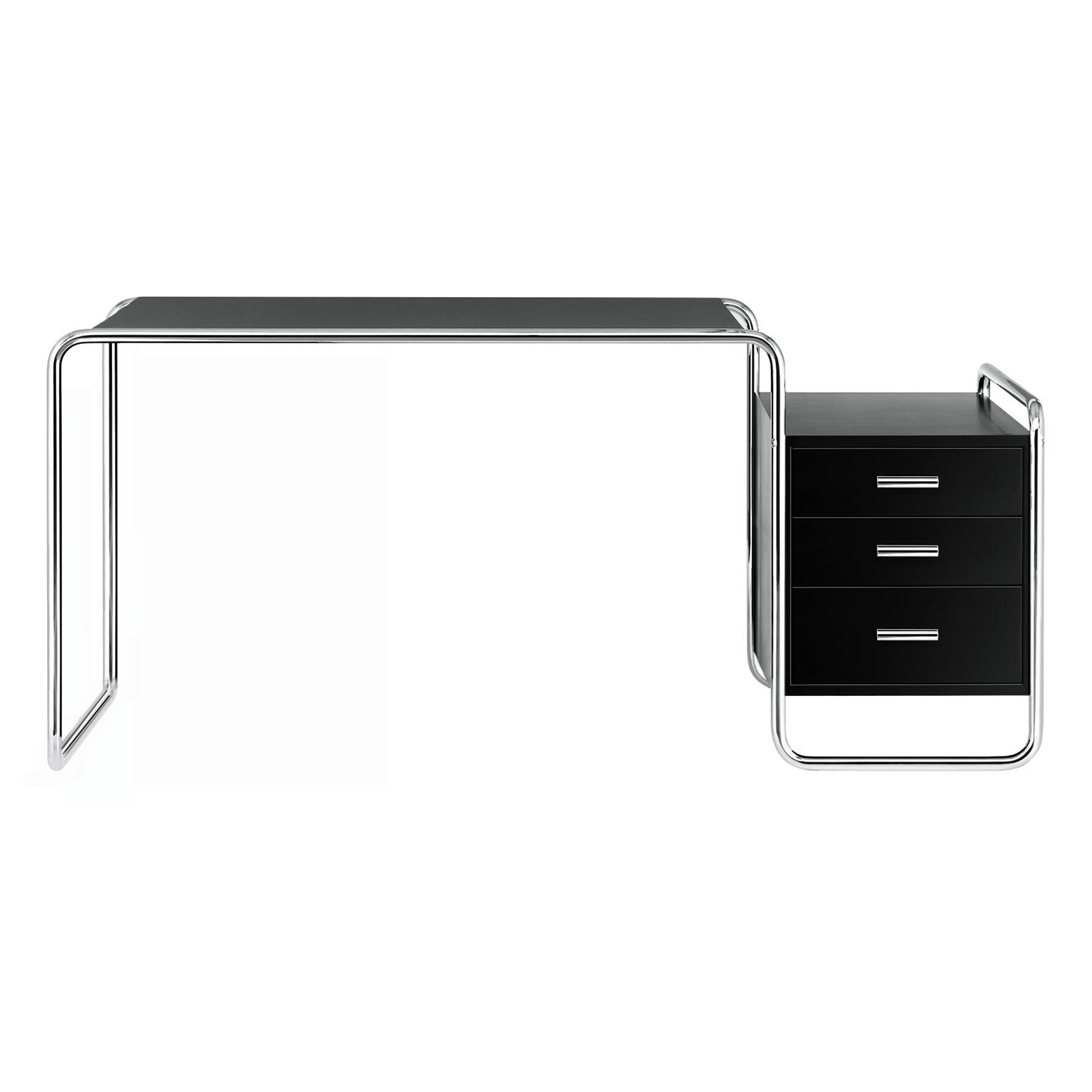 Thonet - S285/1 Schreibtisch chrom/esche schwarz