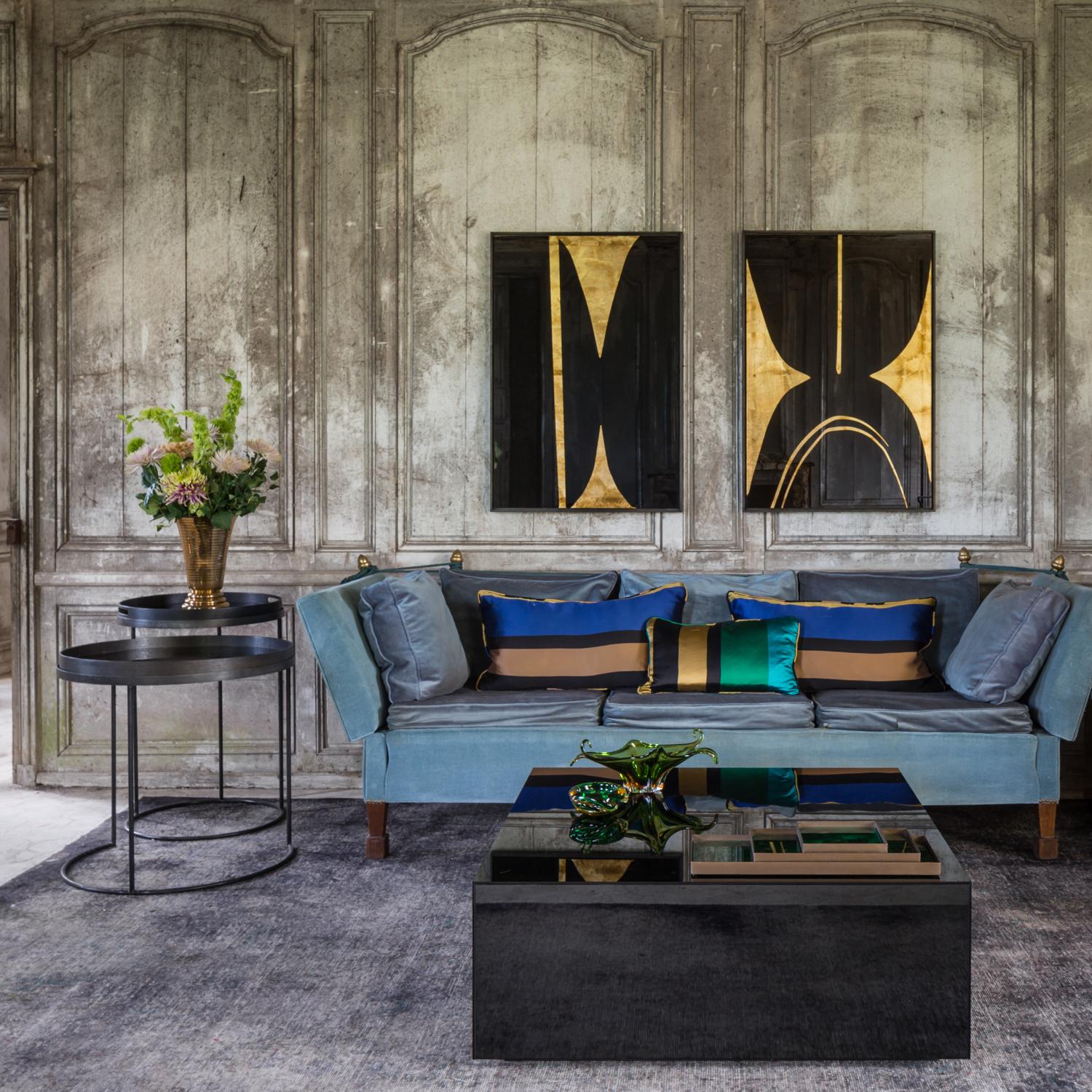 Ethnicraft Notre Monde 20721 Tisch set rund hoch round table tray set high 2