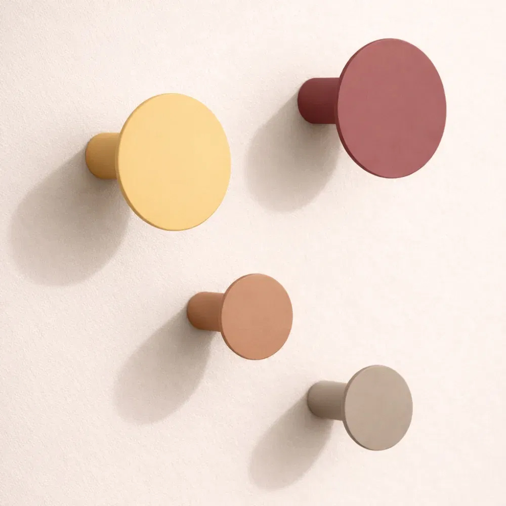 blomus - PONTO Wandhaken 4er Set New Wheat, Brandy Brown