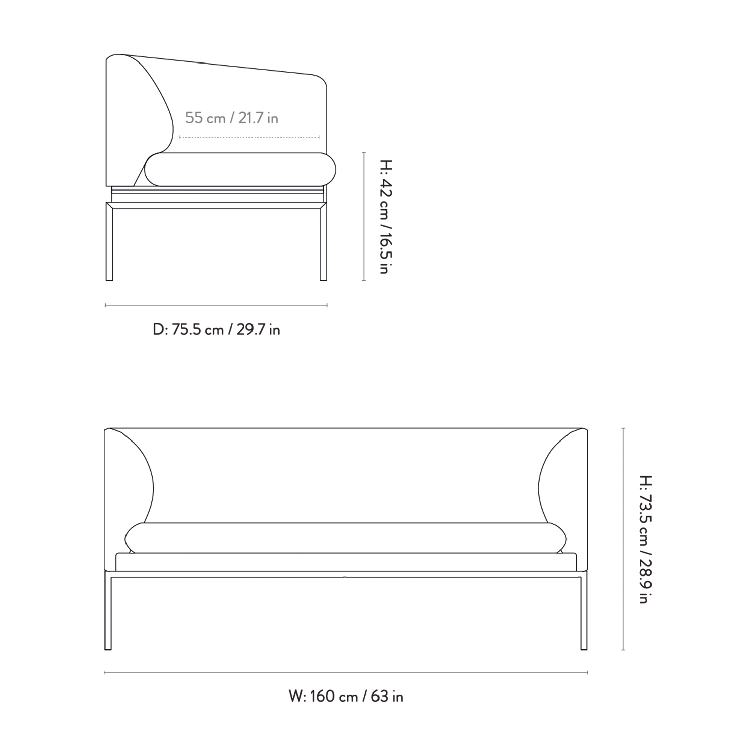 ferm living turn 2 sitzer groesse 85096