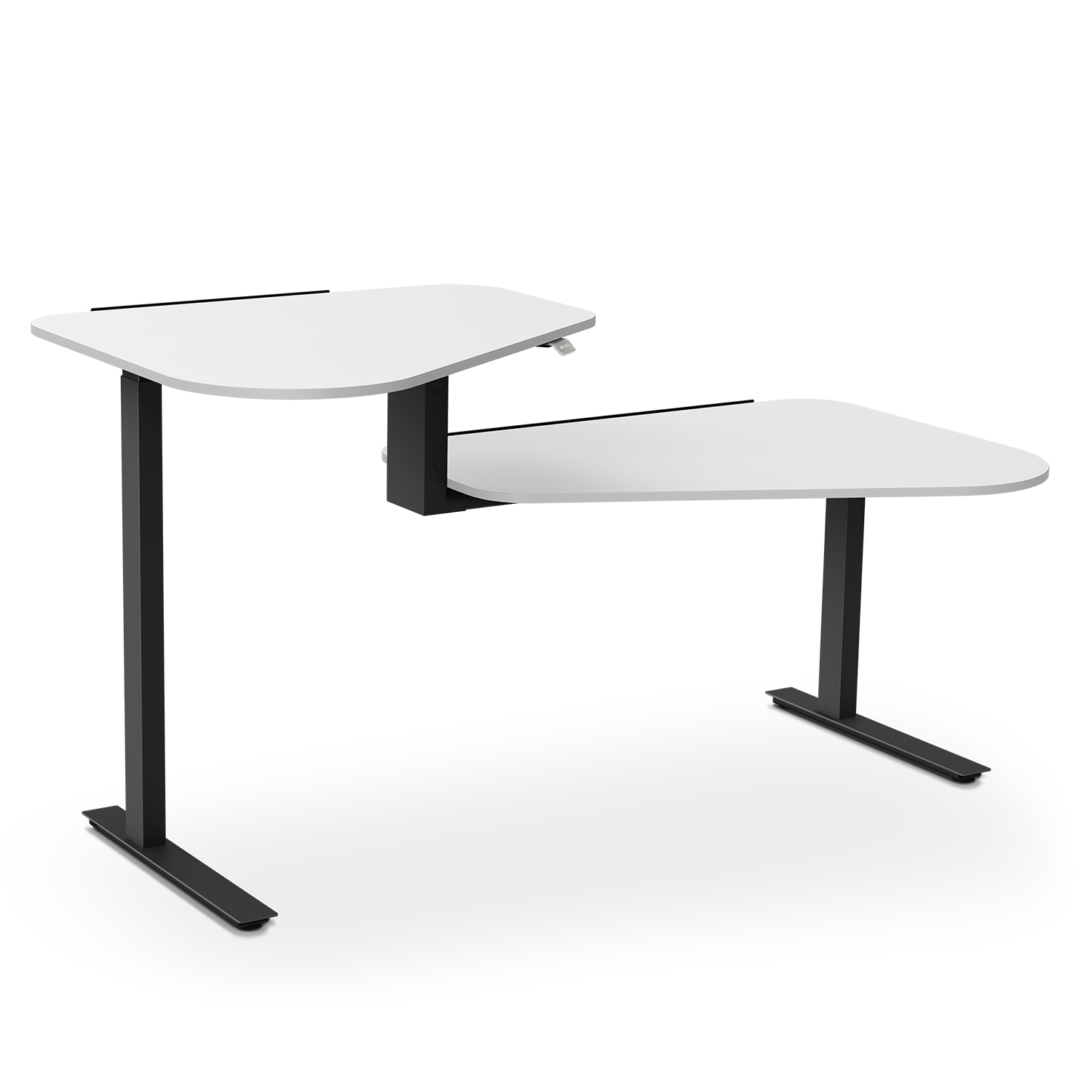 aeris active office desk black left white white 591 BK LIWHWH 90024