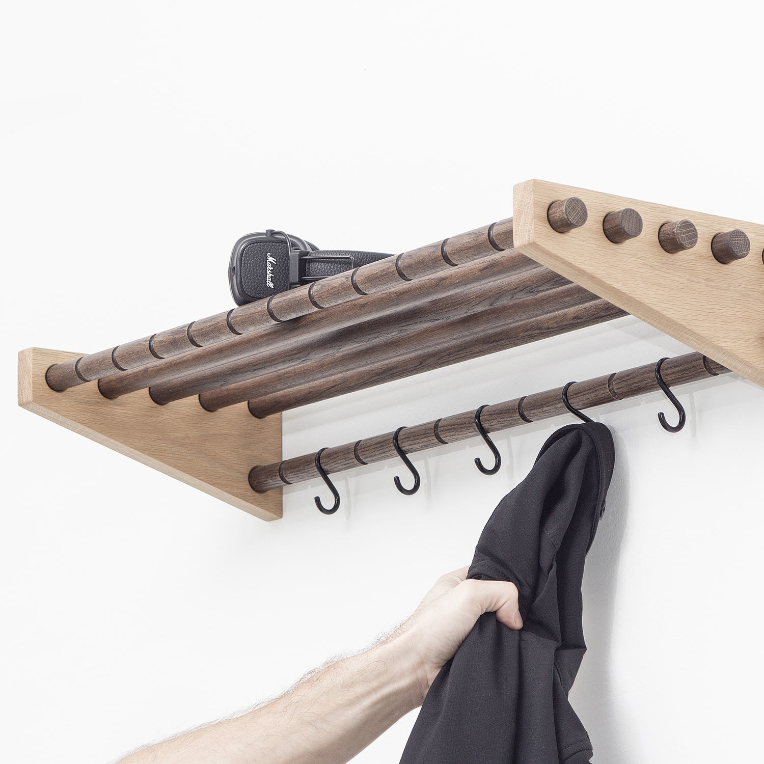 WeDoWood roon rahn  moodrack eiche smoked wandgarderobe 85726