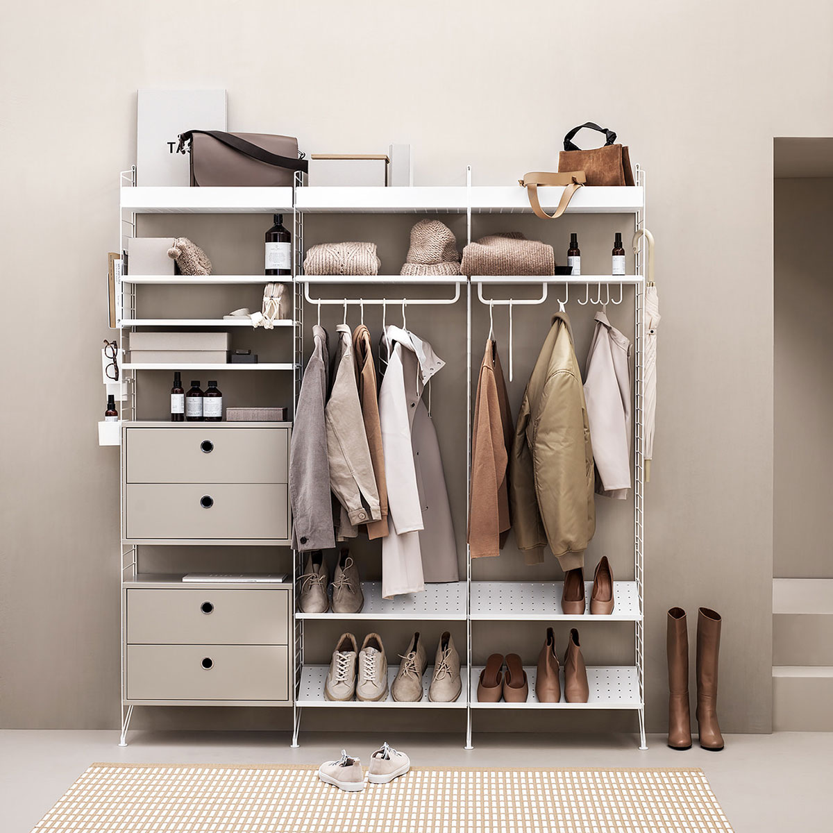 string regal flur beige gross 68683