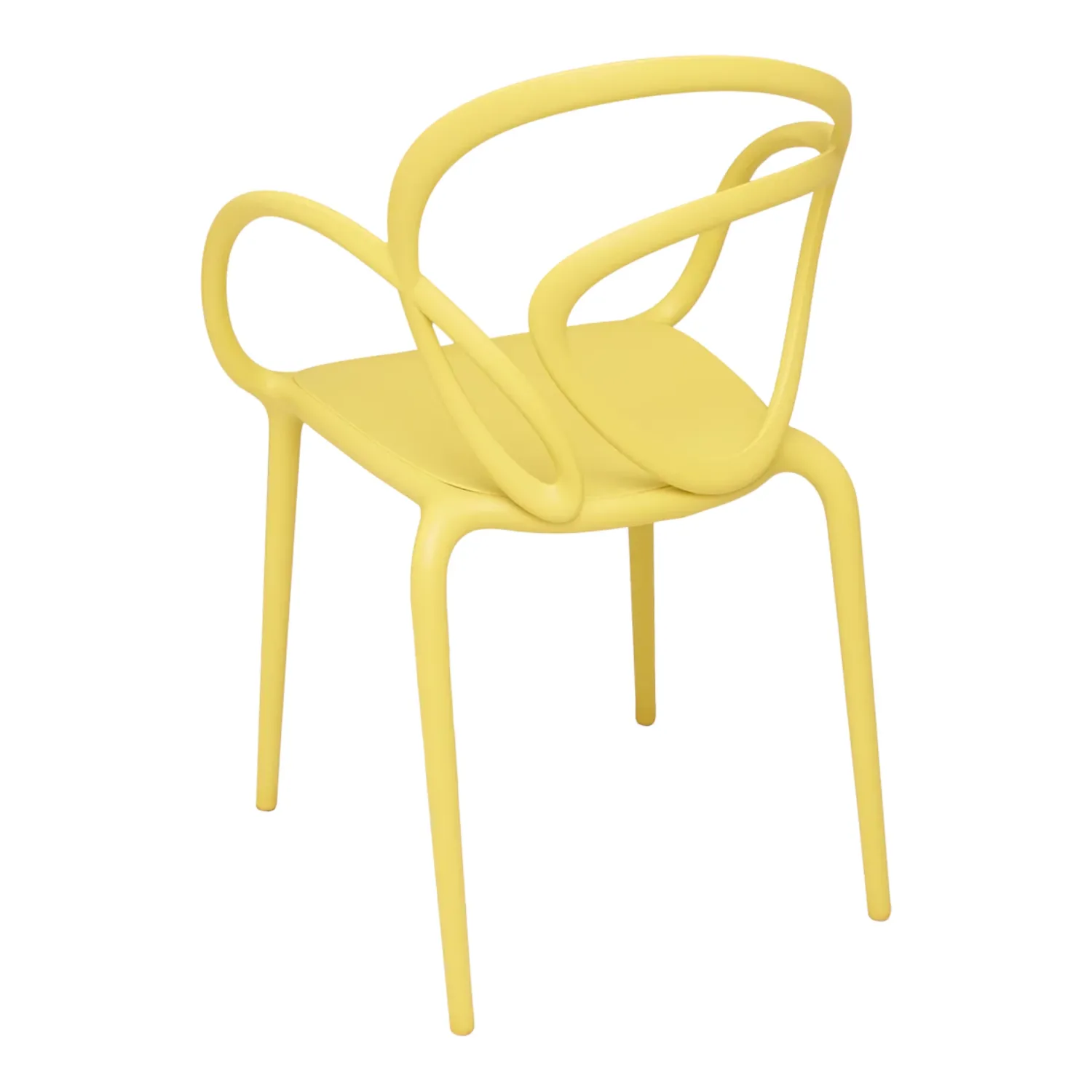Qeeboo - Loop Chair 2er-Set ohne Kissen mustard