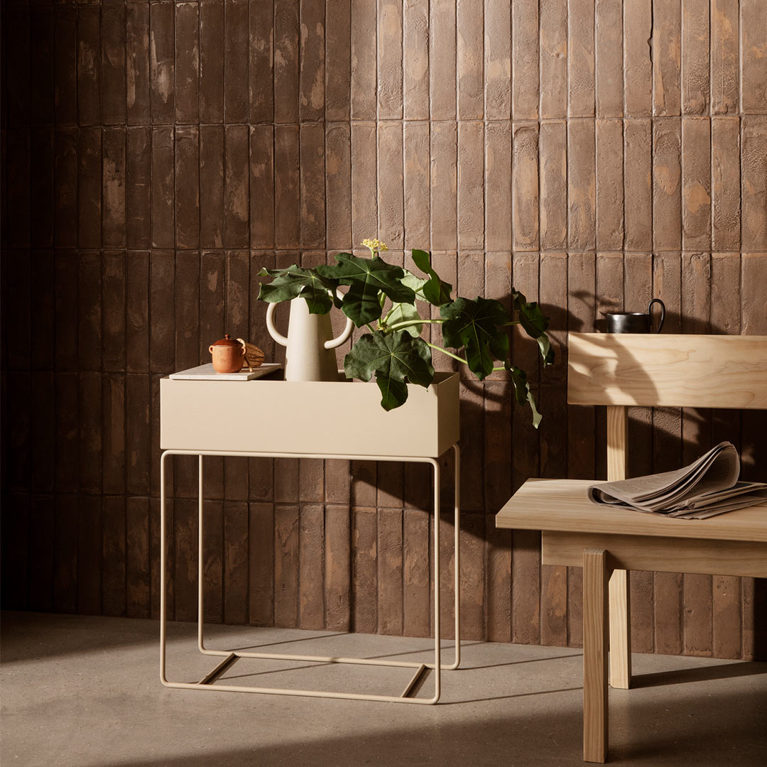 ferm living tablett plant box marmor 66869