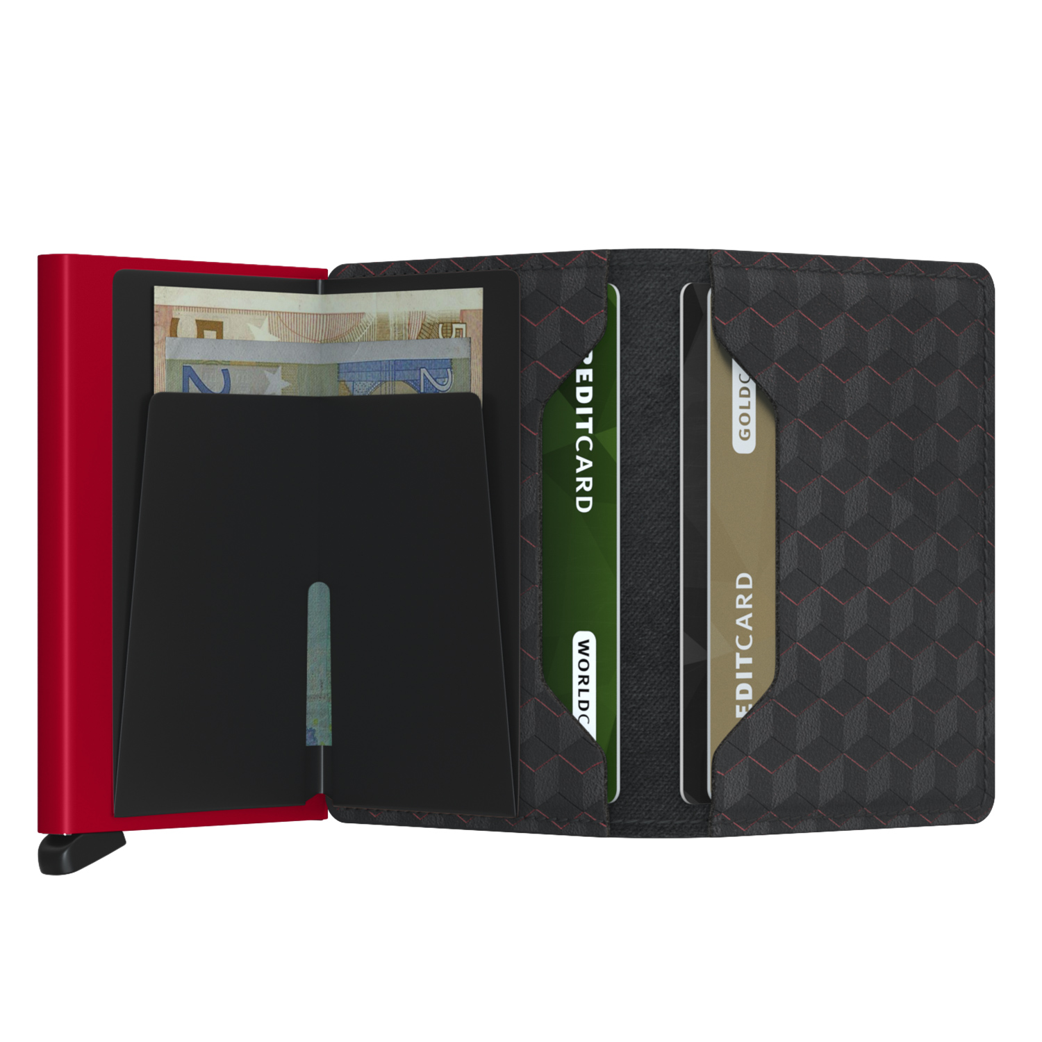 secrid slimwallet optical black red offen 83650
