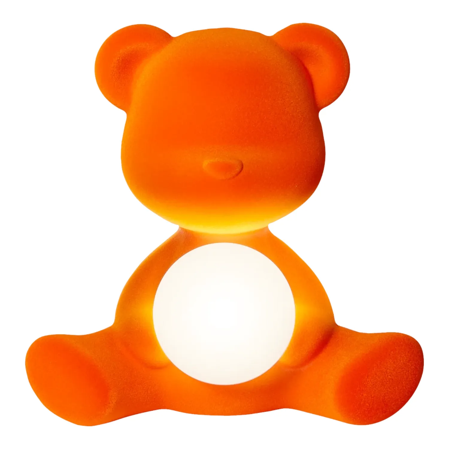 Qeeboo - Teddy Girl Leuchte Velvet Finish orange