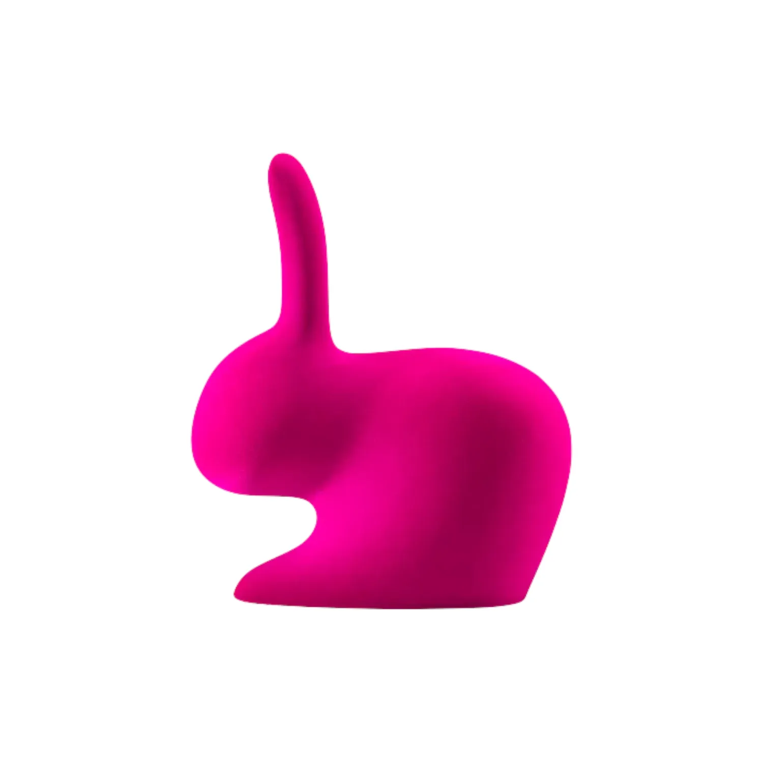 Qeeboo - Rabbit XS Buchstütze Velvet Finish fuchsia