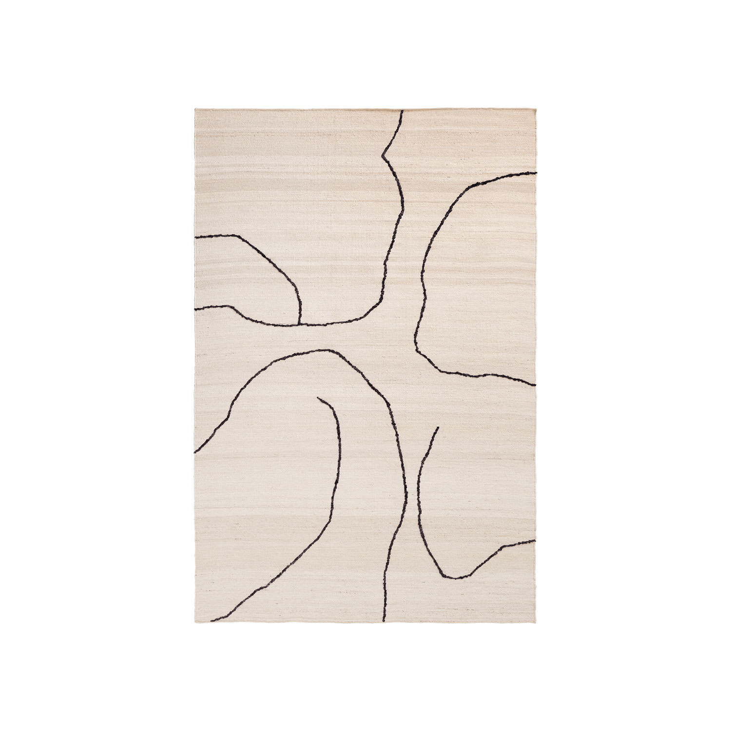 Ferm Living - Gesso Juteteppich 170x240 off-white/dark fig