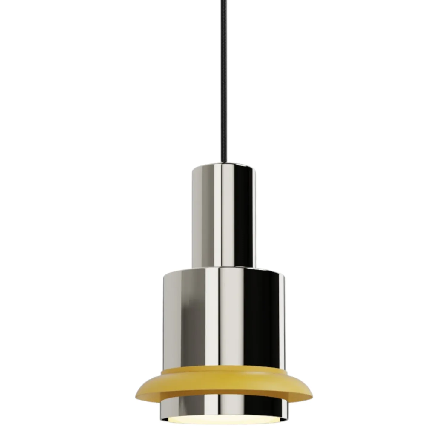 DCW - Chaumont Pendelleuchte Ø 15 cm nickel gelb
