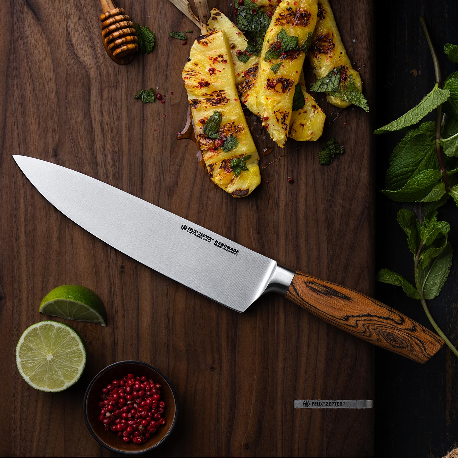 Felix Solingen - Size S Bocote Kochmesser 18 cm