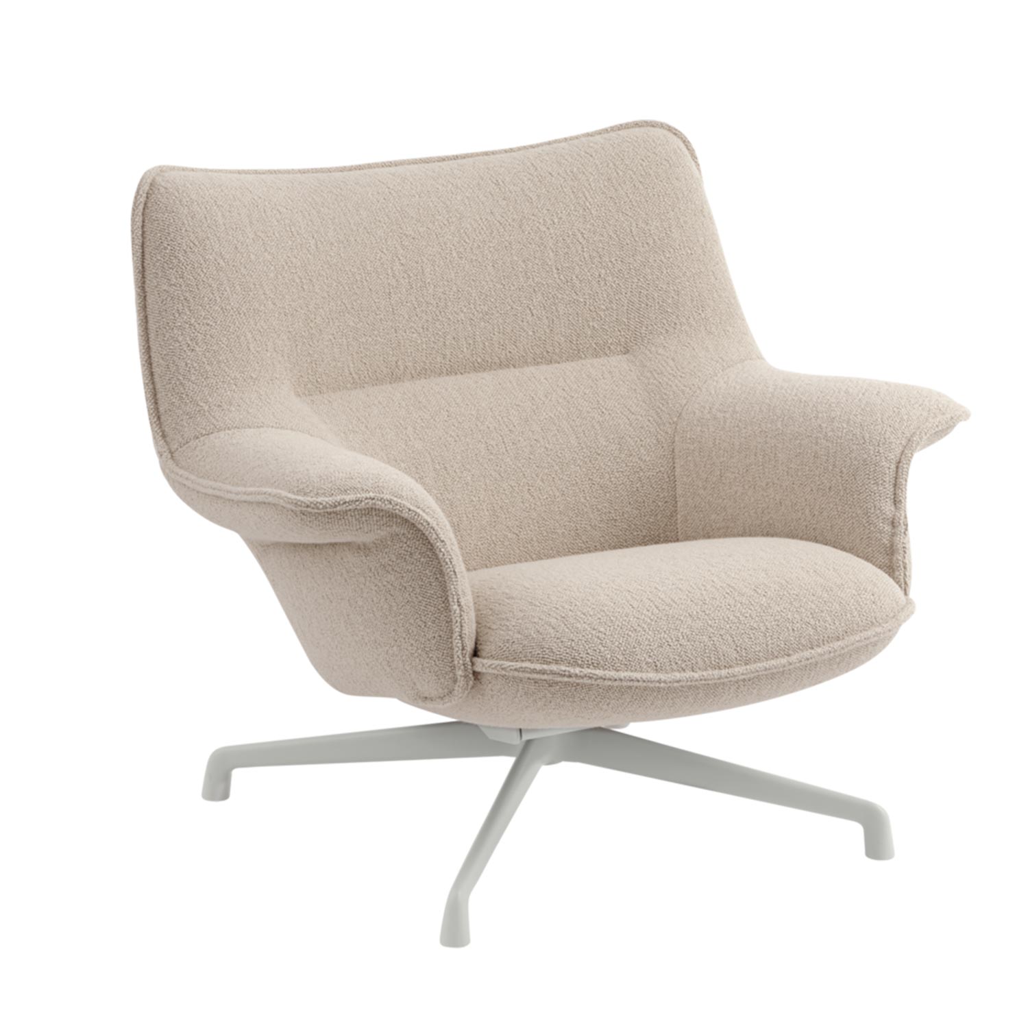 28722 en doze lounge chair low back swivel hearth 7 grey muuto 102789